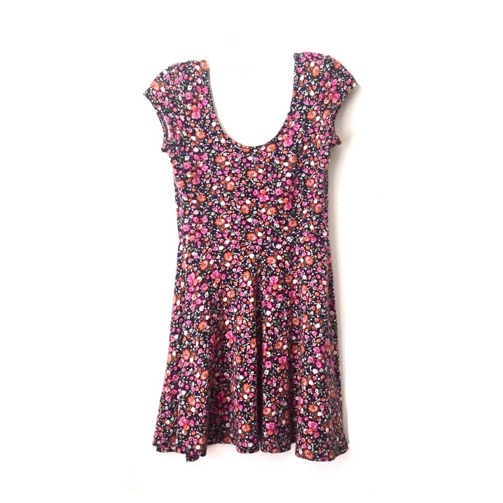 Kimchi Blue Floral Print Cotton Jersey Dress